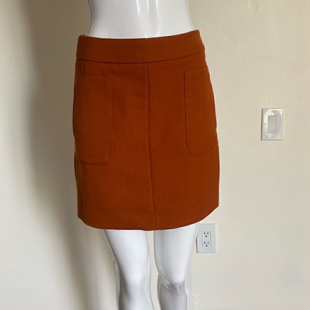 H&M Burnt Orange Mini Skirt Size 6 - Picture 2 of 10
